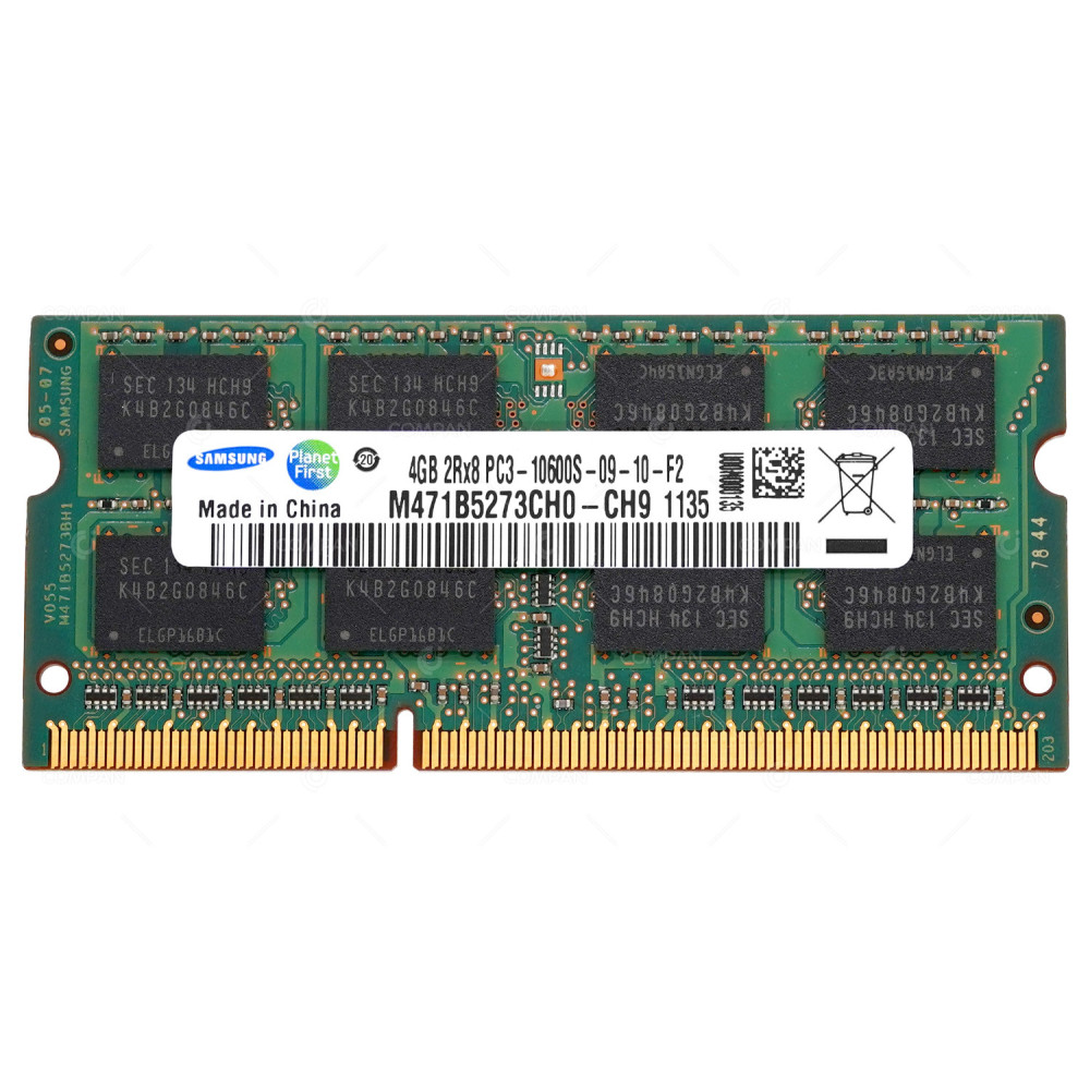 M471B5273CH0-CH9  SAMSUNG MEMORY 4GB 2RX8 PC3 10600 DDR3 1333 SODIMM 204PIN FOR LAPTOPS